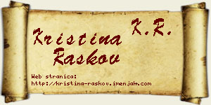 Kristina Raškov vizit kartica